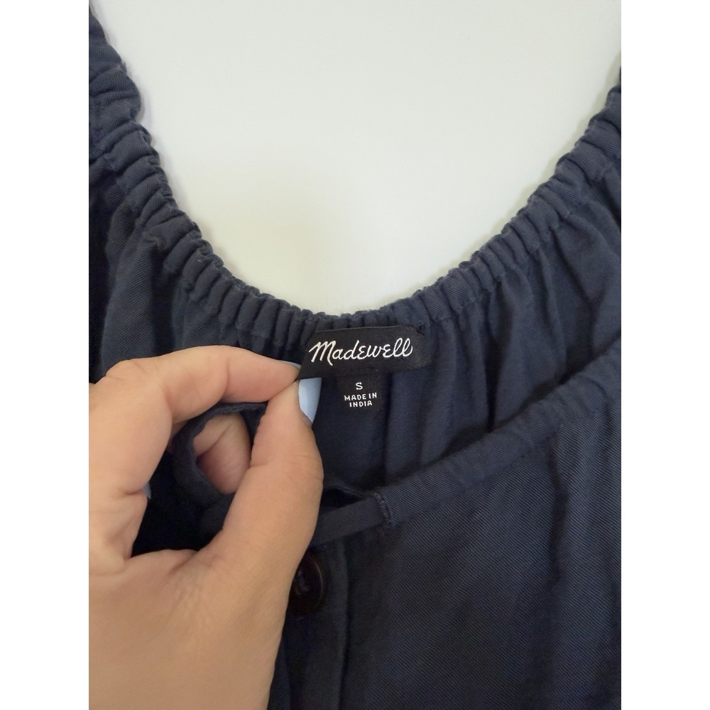 Madewell Sophia Twill Midi Women's Dress Off Shoulder Size Small Cottagecore - Picture 3 of 10